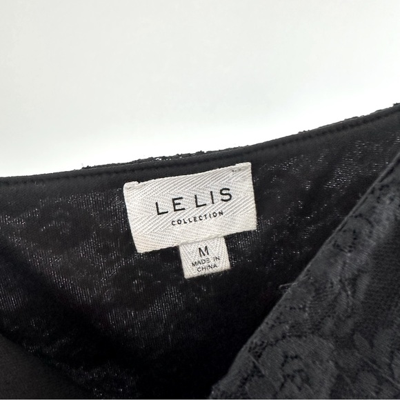 Black Lace Mini Dress Thin Adjustable Straps Form Fitted Size Medium - Picture 10 of 11